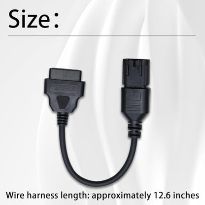 XTPTFABS 16 pin Female to 8 pin CAN EOBD OBD2 Diagnostic Connector Cable | Fit for Polaris ATV Motorcycle Slingshot,Fit for RZR,Ranger,General,Sportsman,ACE & Slingshot with 8 pin diagnostic port