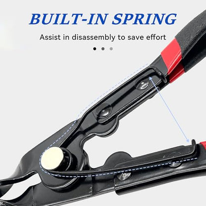 Panel Clip Removal Plier, Automotive Door Panel Upholstery Trim Clip Removal Tool, Remove Push Pin and Press in Trim Clip Fasteners Lift Action Plier (Black) - color: Black