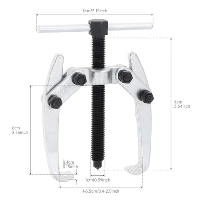 ChgImposs 2.5 Inch 2-Jaw Gear Puller, High Carbon Steel Heavy-Duty Bearing & Pulley Remover, Adjustable 10-65mm Jaw Spread, 1.5T Capacity - size: 10-65mm