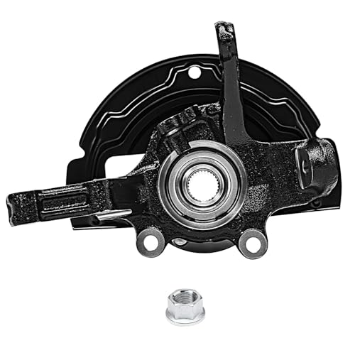Detroit Axle - Front Steering Knuckles & Wheel Hub Bearings + Brake Calipers w/Bracket Replacement for 2002-2006 Nissan Altima 3.5L - size: 4BU48743/Kit