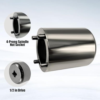 Axle Nut Socket, Spindle Nut Socket 1/2 in Drive, Axle Nut Tool J-37763 for Geo Tracker for Suzuki Sidekick 1989-1998 for Chevy Tracker 1999-2002 for Grand Vitara 1999-2004 Remover Installer