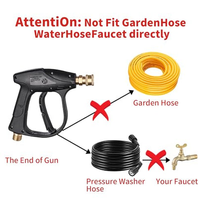 FENG PAI Pressure Washer Foam Cannon Gun Kit with Dual Connector Accessory, Car Wash Foam Gun for Car Washing and Cleaning, 1/4" Quick Connect with 7pcs Nozzles, Dual Adjustable Snow Foam Lance - color: 3IN1 Foamcannon Kits
