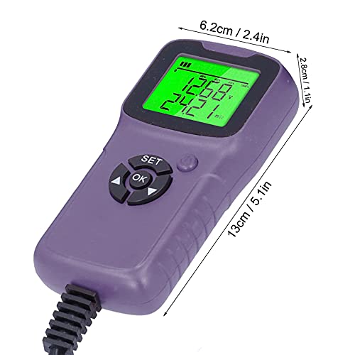 A300 Digital Car Battery Tester LCD Battery Test Analyzer Auto Test Diagnostic Tools with Wide CCA Range 100-1700 for 12V Flood AGM Gel Deep Cycle Batteries ABS 13x6.2x2.8cm (Purple) - color: Purple