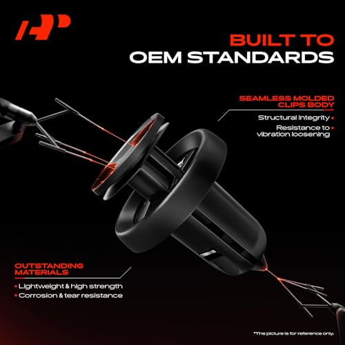 A-Premium 220PCS Retainer Clip Kit Compatible with 2000-2006 Toyota Tundra | Door Trim Panel Weatherstrip Hood Fender Splash Windshield Wheel Tail Light, Push Pin Nylon Rivet Fastener, w/Removal Tool