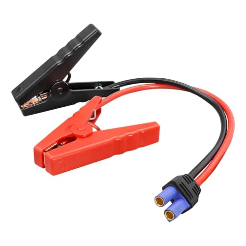 EC5 Emergency Jump Starter Cable for Car with Alligator Clamps, Heavy Duty Automotive Booster Cables for Battery Compatible with 10AWG Silicone Wire for Portable Power Station, Vehicle Battery