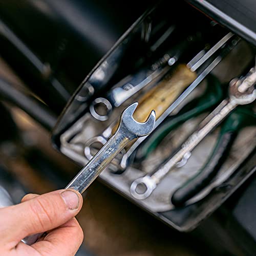 HAKZEON 6 Piece Wrench Set, 22-30mm Combination wrench, Professional Metric Combination Wrench Set with 12-Point Design, 15-Degree Offset, Chrome Vanadium Steel