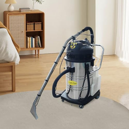 2110W 110V Commercial Carpet Cleaning Machine, 60L/11Gal Professional Commercial 3 in 1 Carpet Floor Brush Cleaner Extractor Vacuum Washing Machine Portable Carpet Cleaner