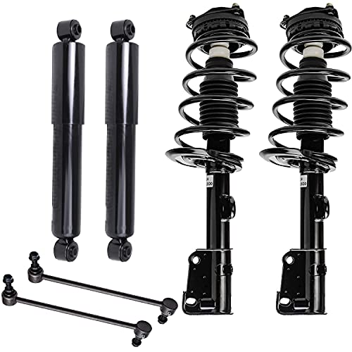 Detroit Axle - 6pc Struts Shocks Kit for 2008 2009 2010 Dodge Grand Caravan | Chrysler Town & Country, 2 Front Struts w/Coil Spring 2 Sway Bars 2 Rear Shock Absorbers Replacement - size: 10105-6/Shock Kit