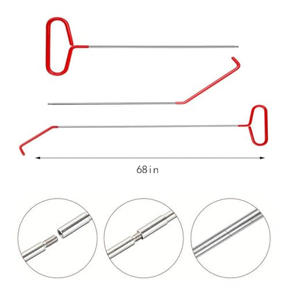 25 PCS Car Tool Kit,Magnetic Flexible Claw Grabber Pickup Tool with Bright LED Light
