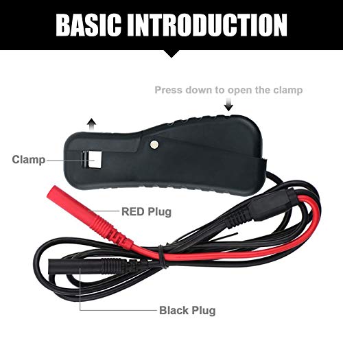 AIOMEST Digital Gasoline Inductive Tachometer, AN-705A RPM Signal Pick Up Lead Clamp Kit, Automotive Multimeter Accessory for Gas Engine Diagnosis - color: RPM Test Lead(Work with AI-770K)