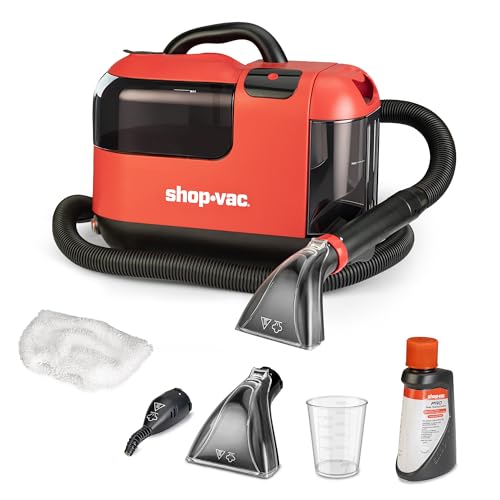 Shop-Vac Portable Carpet Cleaner Machine with Steam & Heating, 5430225 | Cleaning Solution Included, 3 Modes, Deep Stain Removal with Self-Cleaning Tool, for Car, Furniture, Stair & Fabric Cleaning