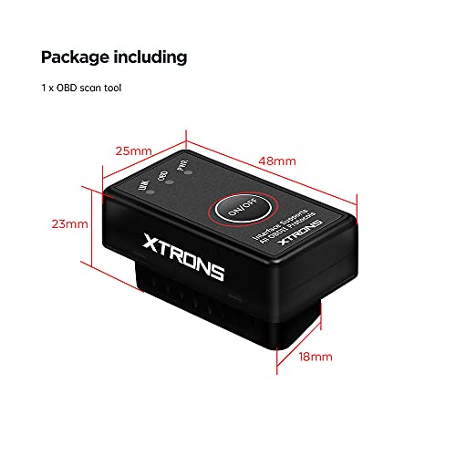 XTRONS OBD2 II Car Auto Diagnostic Tool Car Code Reader Check Engine with ON/Off Switch for Android Car Stereo Phone - color: OBD01S