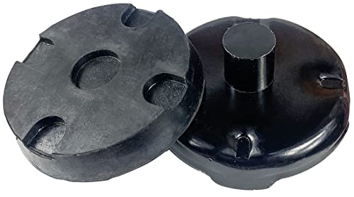 Floor Jack Saddle with Rubber Pad, 4.8 Inch in Diam, 1-1/8 Stem, Up to 4 Ton, Cast Iron Quality Replacement Part Fits Many Floor Jacks