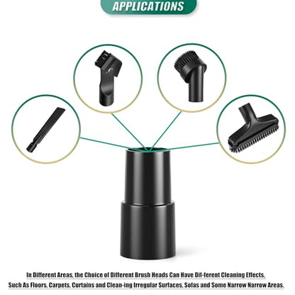 5PCS Universal Vacuum Hose Adapter Kit, Compatible with 1-3/8" to 1-1/4" Hose Port Adapter, Reducers & Connectors, for Vacuum Cleaner - size: 1-3/8" to 1-1/4"