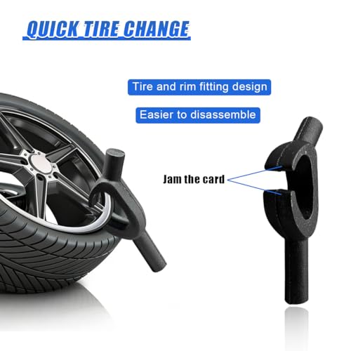 Craedli Universal Tire Bead Clamp Drop Center Tool, Manual Heavy Duty Steel Tire Changer Bead Breaker Rim Clamp Wheel Changing Helper for Car Truck Motorcycle (Black)