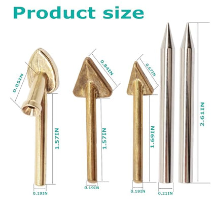 5PCS Plastic Welding Tips,Soldering Iron Gun Tips with a Storage Box,for Plastic Welding,Fuel Tank,Car Bumper Dashboard Kayak Repair
