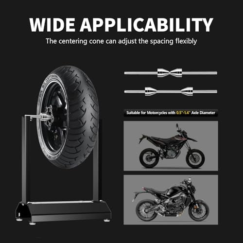Motorcycle Wheel Balancer - Tire Balancer Stand for Static and Dynamic tire Alignment for Most Motorcycles and Off-Road Bikes, Sport Bikes