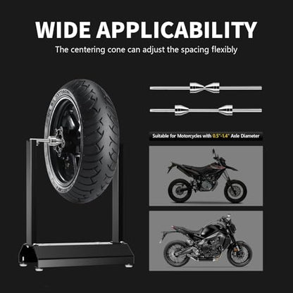 Motorcycle Wheel Balancer - Tire Balancer Stand for Static and Dynamic tire Alignment for Most Motorcycles and Off-Road Bikes, Sport Bikes