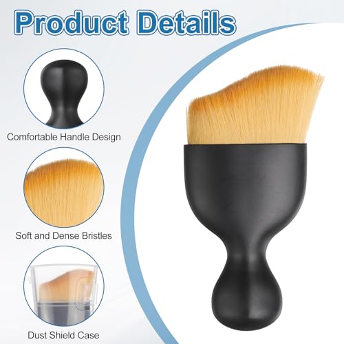 HARFINGTON Car Interior Cleaning Brush Soft Bristles Auto Detailing Brushes Automotive Dusting Bush Car Duster for Dashboard Air Vent Leather