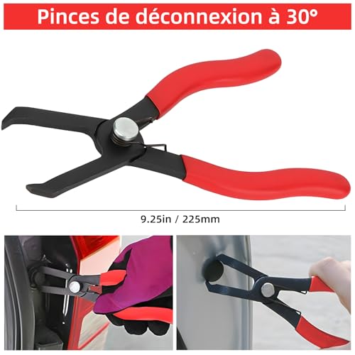 6 Pcs Fuel Line Pliers Set, Automotive Hose Removal Pliers for Auto Repair | Hose Clamp Plier Kit with Storage Bag, Includes Push Pin Pliers, Panel Removal & Electrical Disconnect Tools - color: 6 Option