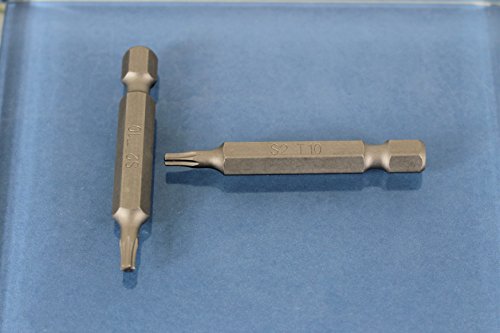 TEMO 25 pc T10 Torx 6 Point Impact Ready 2 Inch Length Screwdriver Insert Bits Hex Shank with Quick Release Slot - size: T10 2"