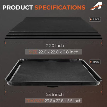 Transmission Drain Pan 1-PCS & Oil Splash Pad 3-PCS fits Oil Coolant Transmission Fluid Large Transmission Drain Pan Funnel Replacement for Lisle 17892 38780 - size: 1-PCS