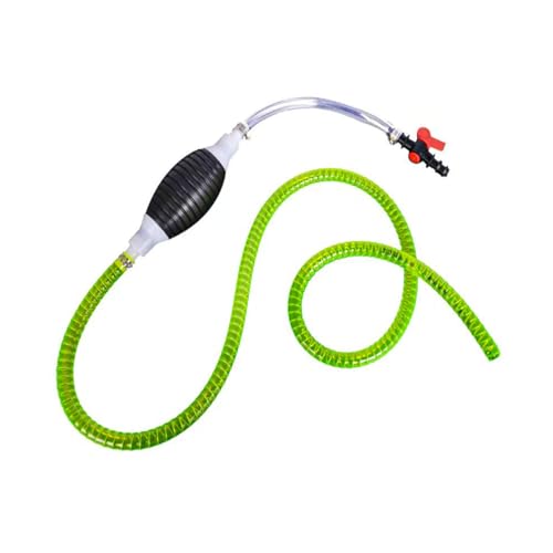 Car Gasoline Siphon Hose Pump, Manual Portable Vehicle Fuel Pump with PVC Hose, Automotive Hand Transfer Siphon for Water Gasoline Oil Diesel Petrol, Universal Fit (2M/6.56FT) - size: 2M