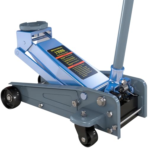 LARBANKE Floor Jack,3 Ton Capacity Fast Lift,Carbon Steel with Wheels car Jack,Heavy Car Floor Jack Max Lift Height 18.15",Providing Stable Support for Various Cars,Blue - color: BLUE
