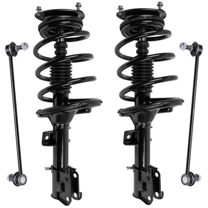 Detroit Axle - 4pc Front Struts Sway Bar Links for Hyundai 07-12 Veracruz | 2 Complete Struts with Coil Spring 2 Sway Bar End Links 2007 2008 2009 2010 2011 2012 Replacement Suspension Kit - size: 4QS54059/ sway kit