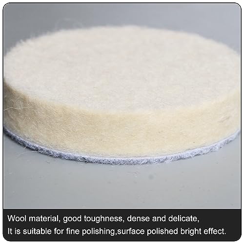 2 Inch Wool Felt Polishing Pad Buffing Wheel Set,Drill Polishing Kit for Metal Glass Stone (17)