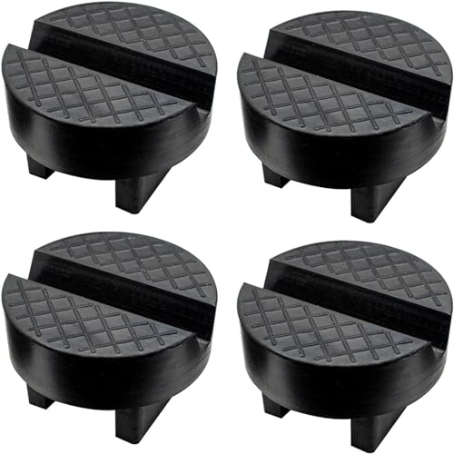 Unique Design Universal Car Jack Stand Support Pad Floor Lifting Slotted Frame Rail Protector Guard Pinch Weld Protector Rubber - color: 4Pcs