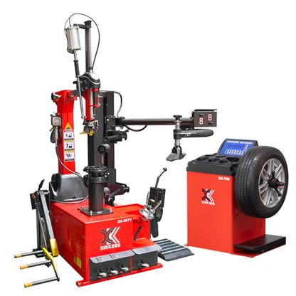 XK-987V Heavy Duty Tire Changer Machine with Bead Blaster | 110V Wheel Changer for Truck, SUV and Van Rims 12-30 inches | 18-Month Parts Replacement