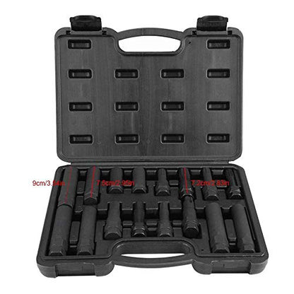 Car Wheel Removal Tool, 16Pcs Car Wheel Locking Lug Nut Master Set Lock Key Removal Tool Kit