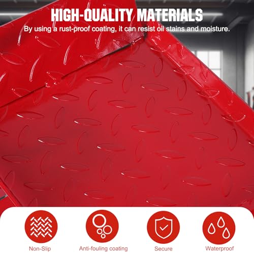 2-Piece Low Profile Hydraulic Car Ramps, Heavy Duty Lift Car and Truck Service Ramps for Oil Changes, 5 Ton Capacity Adjustable Ramp for Routine Vehicle Maintenance
