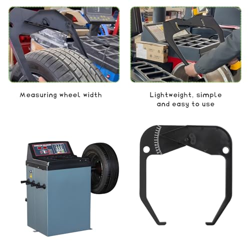 Car Tire Caliper, Tire Balancer Caliper Rim Width Measuring Tool, Portable Wheel Balancer Tire Scale Measurement Caliper, Accurate Wheel Tire Balancer Rim Tire Scale Tool