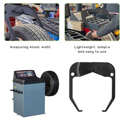 Car Tire Caliper, Tire Balancer Caliper Rim Width Measuring Tool, Portable Wheel Balancer Tire Scale Measurement Caliper, Accurate Wheel Tire Balancer Rim Tire Scale Tool