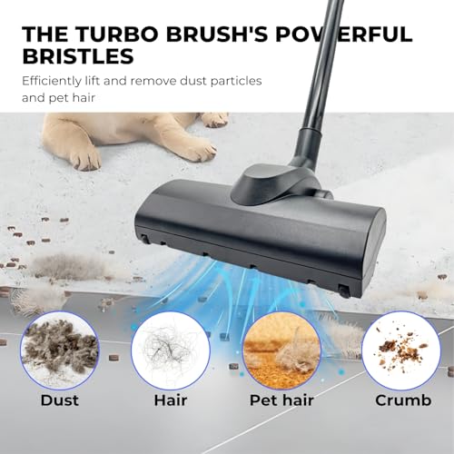 for Shop Vac Using 1 1/4'' & 2 1/2'' Accessories, Turbo Brush Head 1.25" Plus 2 1/2 Inch Vacuum Hose Adapter Compatible with Rigid Shop-Vac VacMaster Craftman - Vacuum Attachment for Pet Hair Removal