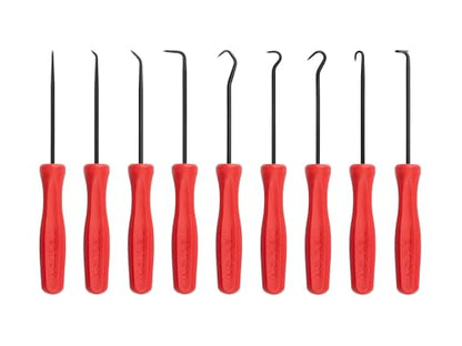 TEKTON Pointed Pick and Hook Set (9-Piece) | PNH90004 | Made in USA - size: Pick and Hook, (9-pc.)