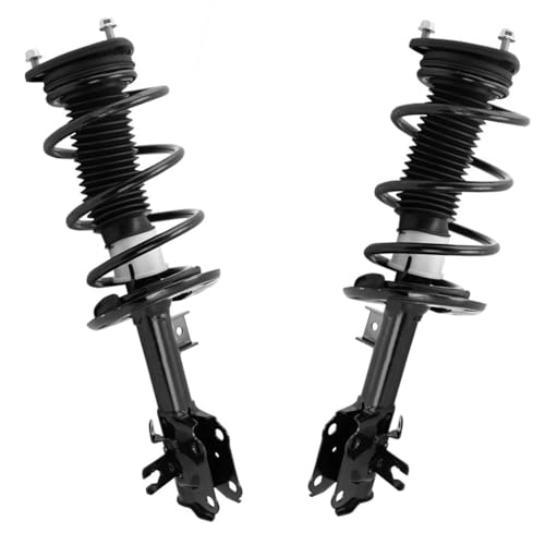 Detroit Axle - 4pc Front Struts Kit for 2014 2015 2016 2017 2018 Mazda 3, 2 Struts with Coil Spring Assembly 2 Lower Control Arms with Ball Joint Replacement Suspension Kit - size: 4CQ472415/Big Kit