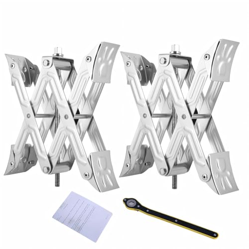 X-Shaped RV Wheel Chock Fit 4.13” to 13.4” Camper Wheel Chock Stabilizer Scissor with Accessories Pair for Travel Trailer, Heavy Duty Tire Wheel Chock Scissor Locking X Chock, 2Pack - size: 13.4inch 2pc