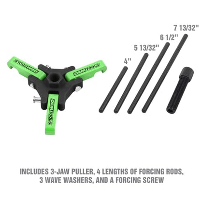 OEMTOOLS Harmonic Balancer Puller Kit, Adjustable 3-Jaw Puller Design | Spring-loaded Jaws, Comes in Storage Case, Removes Damper Pulleys in Tight Engine Compartments - style: Adjustable 3-Jaw Puller