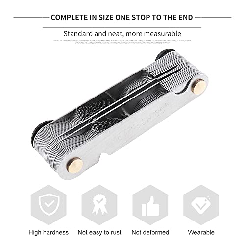 ChgImposs Metric & Imperial & US Screw Gauge SAE Whitworth 55 Degree & Metric 60 Degree & & US 60 Degree Thread Pitch Gauge for Industrial Measurement