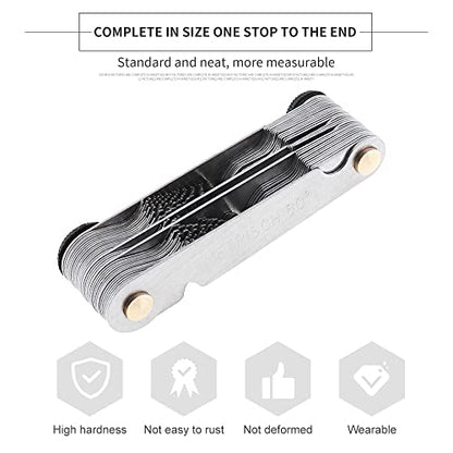 ChgImposs Metric & Imperial & US Screw Gauge SAE Whitworth 55 Degree & Metric 60 Degree & & US 60 Degree Thread Pitch Gauge for Industrial Measurement