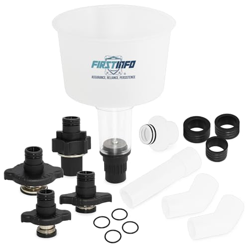 FIRSTINFO No-Spill Coolant Funnel Kit Coolant Refilling Funnel Set | with Extension Pipes, F35613
