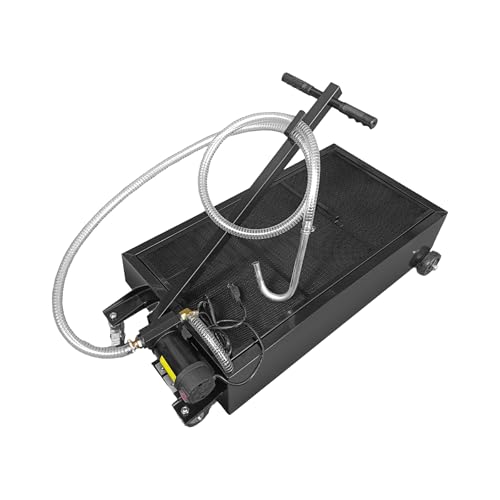 20 Gallon Low-Profile Oil Drain Pan with Electric Pump, Black | Low-profile oil drain pan includes an electric pump, T-handle and J-hook for easier oil changes on cars and trucks. - color: Black, size: 20 Gallon