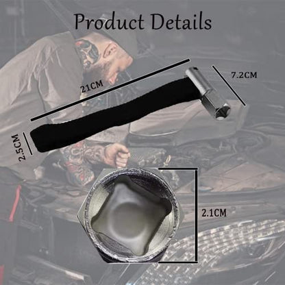 1/2 Series Nylon Belt Oil Filter Wrench, Carbon Steel, 40CR, 4.72-inch