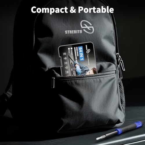 STREBITO Small Precision Screwdriver Set 64-piece with Torx, Triwing, Pentalobe, Electronics Repair Tool Kit for Computer, PC, Laptop, Macbook, Tablet, Phone, PS5, XBOX, Switch, Glass, Ring Doorbell - color: Blue