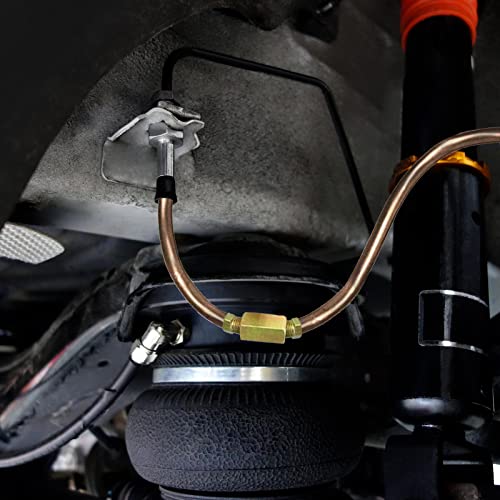 MuHize 3/16" Brake Line 25Ft - Copper Nickel Non-Magnetic Brake Tubing with 16 Braking Fittings, Fit Chevy Silverado/Jeep Wrangler - color: Copper-nickle