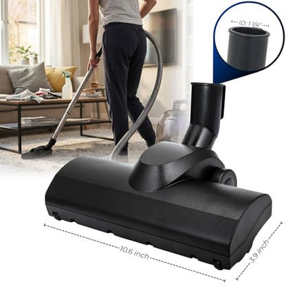 for Shop Vac Turbo Brush Head Vacuum Attachment for Rugs/Low-Pile Carpet/Hard Floor with Universal Hose Adapter Kit Fits 1-1/4'', 1-1/2'', 2-1/4'' & 1-3/8'' Hoses, Attachments for Pet Hair Removal