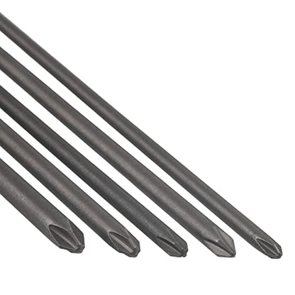Rocaris 5 Pack Extra Long Phillips Screwdriver Bit Sets, 12 Inch | 1/4 Inch Hex Shank Magnetic Screwdriver Bits Cross Head S2